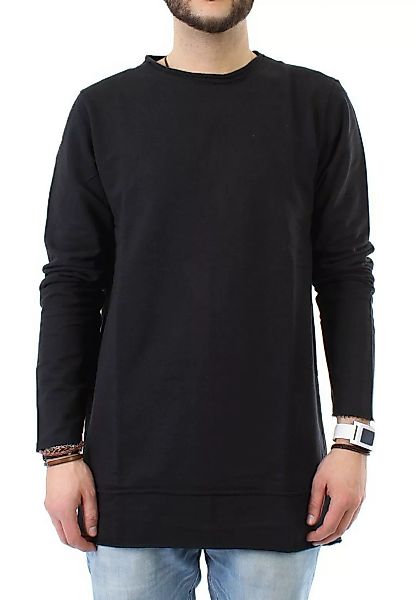 Solid Long Sweatshirt Men TOVI Jet Black günstig online kaufen