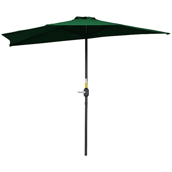 Outsunny Halber Sonnenschirm - Balkonsonnenschirm 5 Metallstreben 2,93 x 1, günstig online kaufen