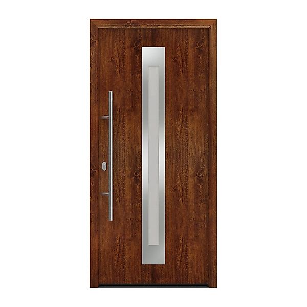 EcoStar Haustür Isopro IP 770S Dark Oak 110 cm x 210 cm DIN L günstig online kaufen