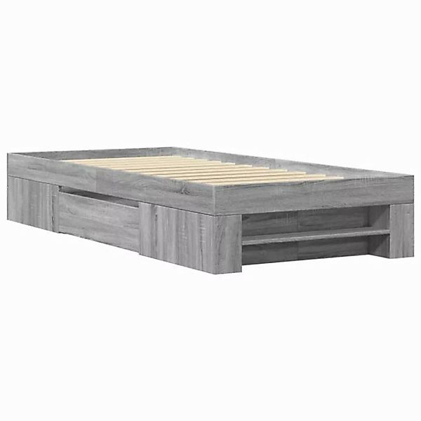 vidaXL Bettgestell Grau Sonoma 75x190 cm Holzwerkstoff Modell 42100208 günstig online kaufen