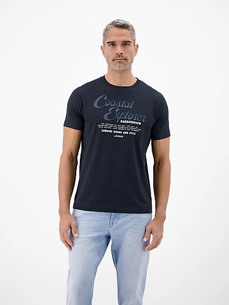 LERROS T-Shirt "T-Shirt aus 100 % Baumwolle mit Brustprint" günstig online kaufen