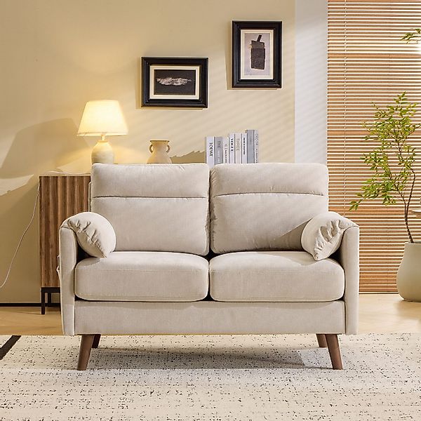 VINGLI 2-Sitzer Sofa klein, Kleine Stoffcouch günstig online kaufen