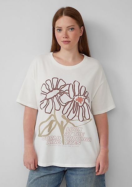 QS Kurzarmshirt T-Shirt mit Frontprint günstig online kaufen