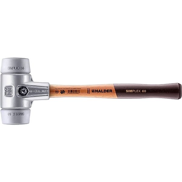 Halder Simplex Schonhammer Ø 60 mm TPE-mid Grau mit Aluminiumgehäuse günstig online kaufen