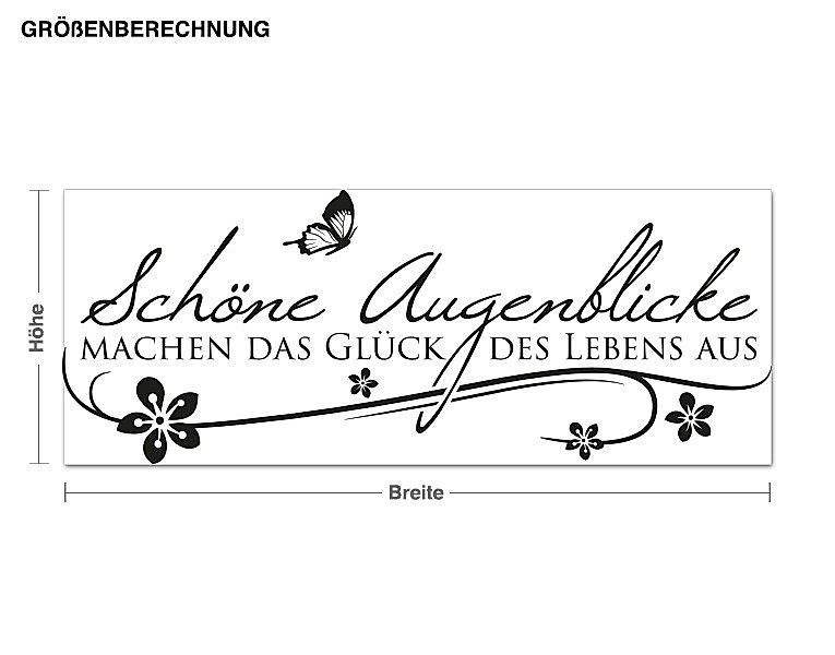 Wandtattoo Schöne Augenblicke floral günstig online kaufen