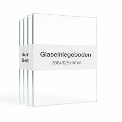 K-Möbel Glasvitrine Glasboden Standvitrine 1-türig 4er günstig online kaufen