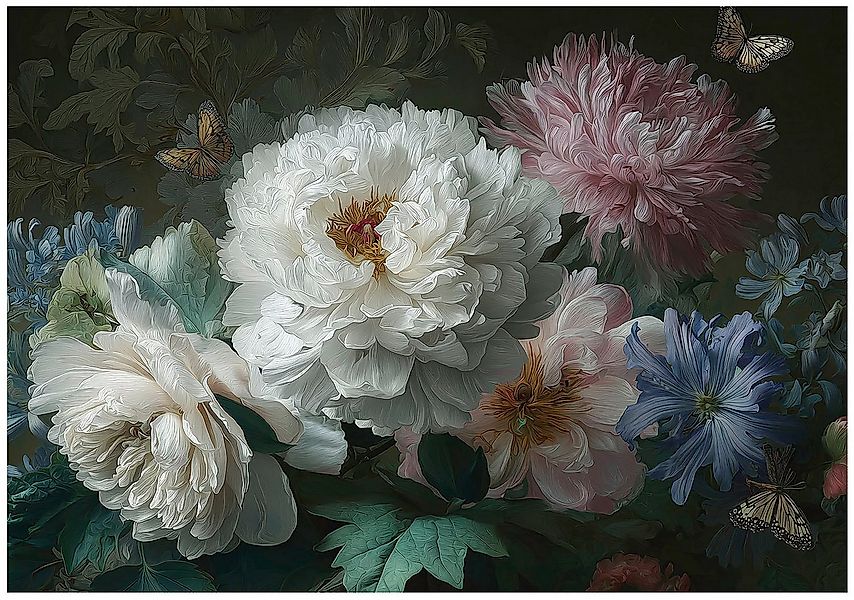 Wallarena Fototapete Blume Schmetterling Vlies Tapete Wohnzimmer Schlafzimm günstig online kaufen