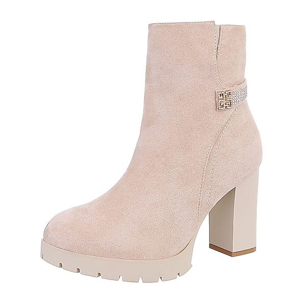 Ital-Design Damen Freizeit High-Heel-Stiefelette (87108815) Blockabsatz günstig online kaufen
