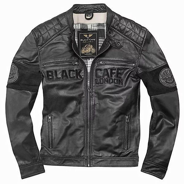 Black-Cafe London Allwetterjacke New York Motorrad Lederjacke günstig online kaufen