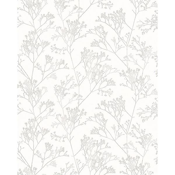 Marburg Vliestapete Floral Pflanzen Weiß 10,05 m x 0,53 m FSC® günstig online kaufen