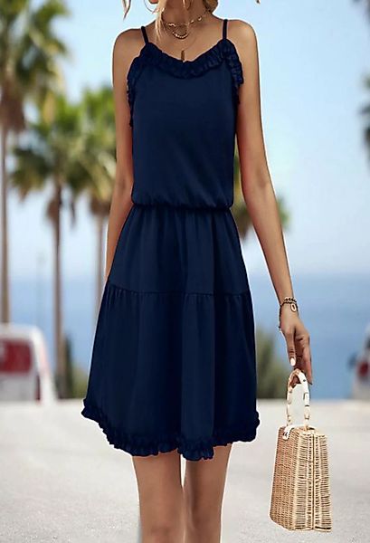 SEGUEN Sommerkleid Europäisches und amerikanisches Strapsrüschenkleid für D günstig online kaufen