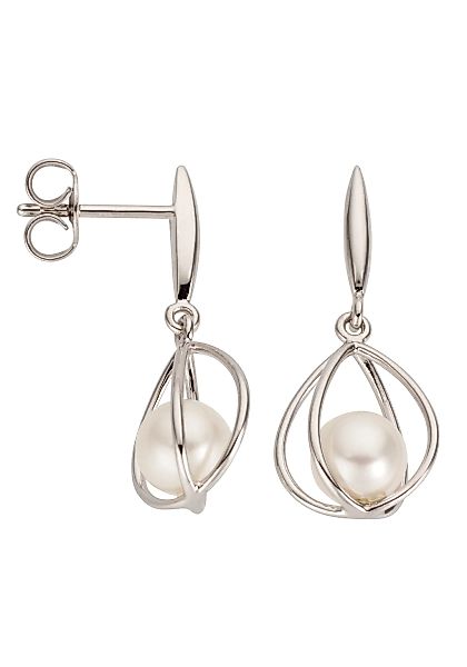 JOBO Perlenohrringe "Ohrringe mit Perlen", 585 Weißgold günstig online kaufen