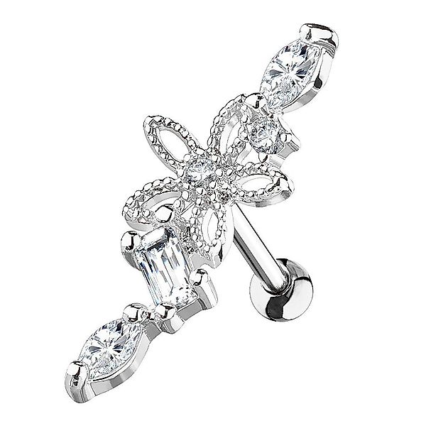 Taffstyle Piercing-Set Knorpel Ohrstecker Piercing Blume günstig online kaufen