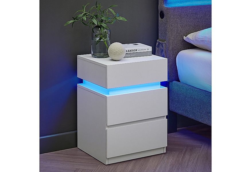 VASAGLE Nachttisch (1-St), mit LED-Beleuchtung, einstellbare Farben günstig online kaufen