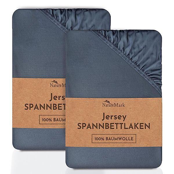 NatureMark Spannbettlaken 2er Pack Jersey Spannbettlaken, günstig online kaufen