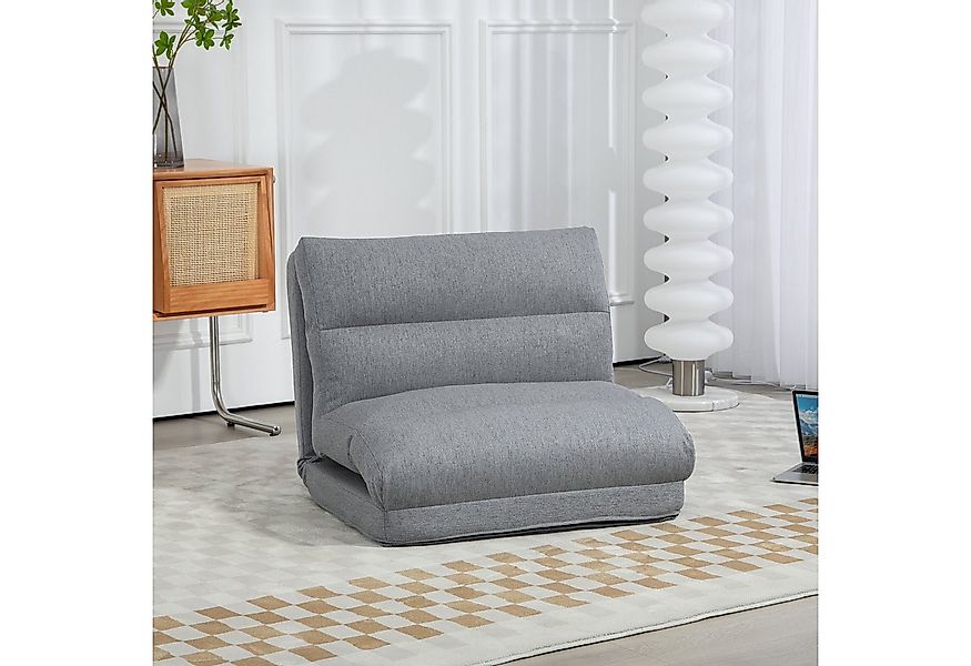 HOMCOM Bodenkissen mit Bettfunktion, Leinenoptik, für Wohnzimmer Schlafzimm günstig online kaufen