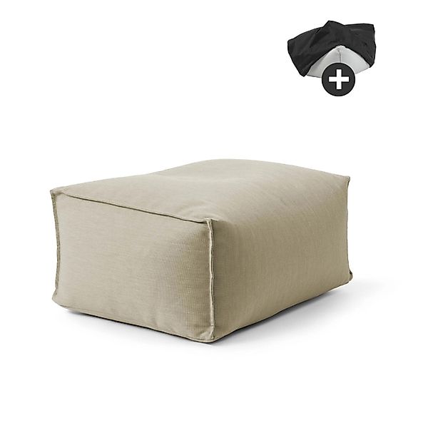 mokebo Outdoor Pouf mit Schutzhülle Der Ruhepouf für Balkon & Garten Sitzho günstig online kaufen