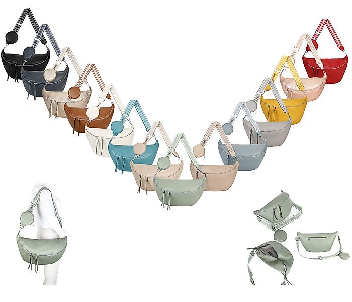 ITALYSHOP24 Schultertasche Damen XXL Tasche Gürteltasche günstig online kaufen