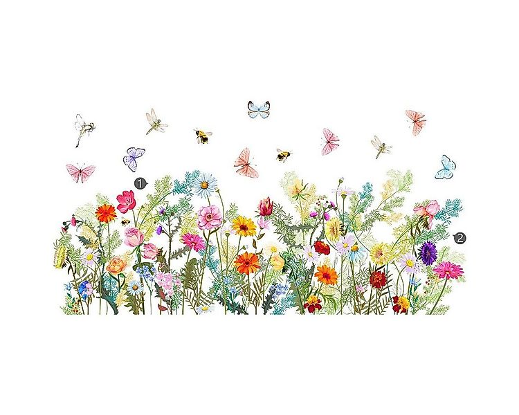 FELIXLEO Fensterbild Fensteraufkleber Blumen Iris Frühling Anti-Kollision F günstig online kaufen