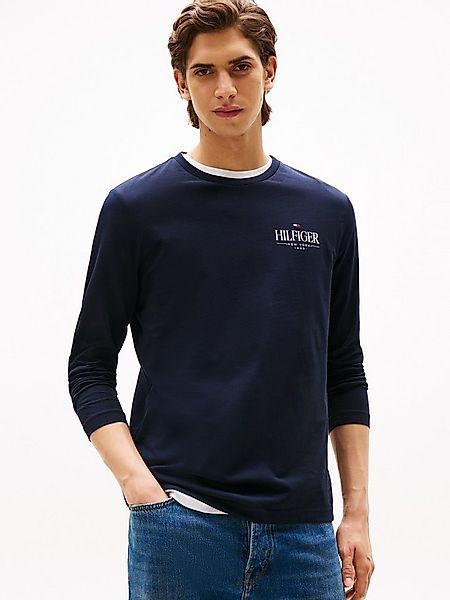 Tommy Hilfiger Longsleeve HILFIGER STACK LS TEE Kontrastfarbener Print auf günstig online kaufen