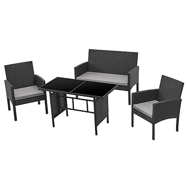 SVITA Gartenlounge-Set BROOKLYN XL, (Set, Essgruppe), Polyrattan, Rattan-Mö günstig online kaufen