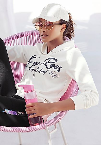 KangaROOS Kapuzensweatshirt Mit Stickerei und Blumendruck, günstig online kaufen