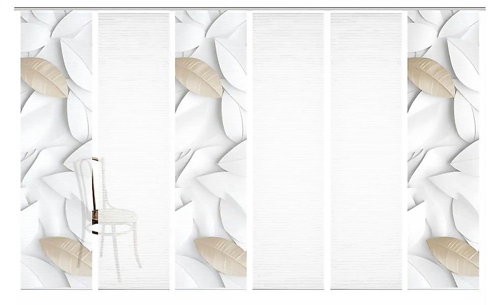 HOME in green Schiebevorhang   ¦ creme ¦ Synthetik ¦ Maße (cm): B: 60 H: 24 günstig online kaufen