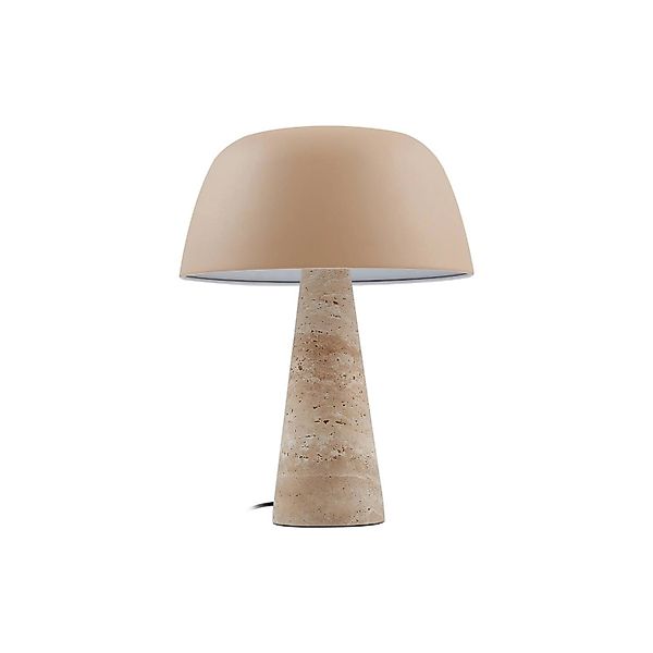 Lindby Tischlampe Magritt Modern in Creme aus Stein 1-flammig E27 Wohnzimme günstig online kaufen