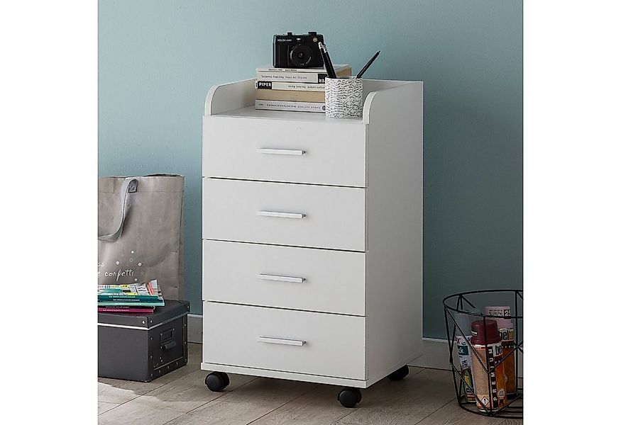 FINEBUY Rollcontainer 70,5 cm Standcontainer Bürocontainer mit Rollen Moder günstig online kaufen