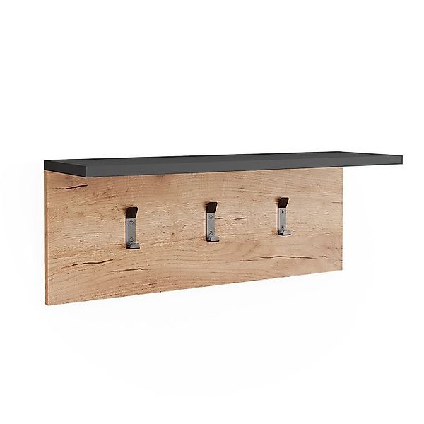 Vicco Garderobenschrank Orlando, Anthrazit/Goldkraft Eiche, 60 x 21.6 cm günstig online kaufen