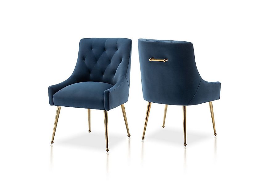 SEYNAR Esszimmerstuhl Polsterstuhl Kosmetikstuhl Wohnzimmersessel mit golde günstig online kaufen