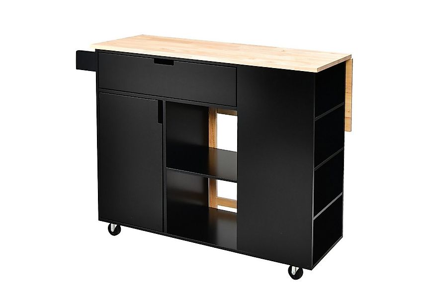 COSTWAY Küchenwagen, mit ausziehbarer Arbeitsfläche, Schublade & Gewürzrega günstig online kaufen