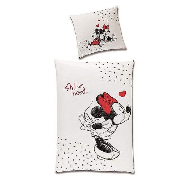 Familando Partnerbettwäsche Mickey & Minnie Mouse günstig online kaufen