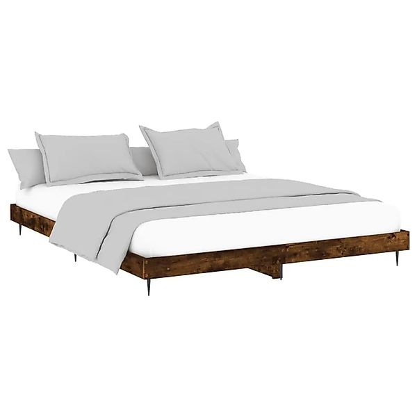 vidaXL Bettgestell ohne Matratze Räuchereiche 150x200 cm Holzwerkstoff 8322 günstig online kaufen