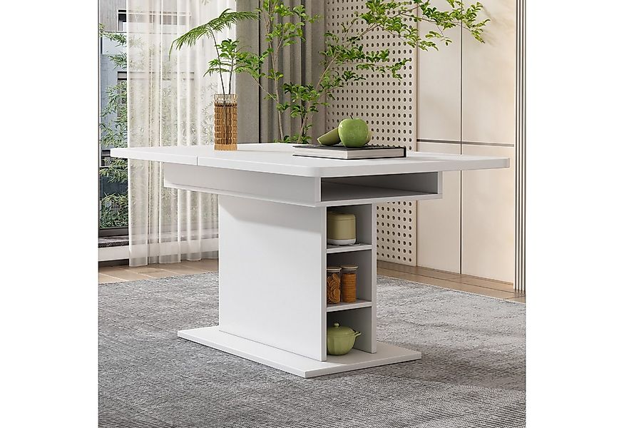 Flieks Esstisch (1-St), ausziehbar 110-130cm Tisch mit Stauraum Schreibtisc günstig online kaufen
