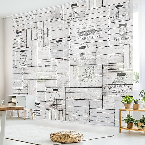 Bilderdepot24 Schiebegardine modern Flächenvorhang blickdicht Shabby günstig online kaufen
