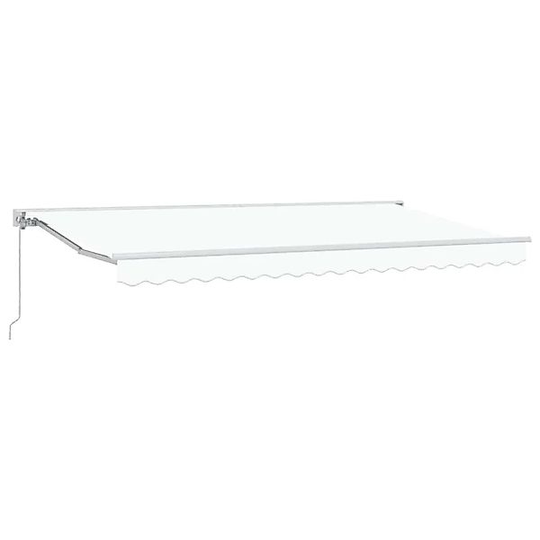vidaXL Einziehbare Markise Weiß 400 x 200 cm Polyester und Metall 3329865 günstig online kaufen
