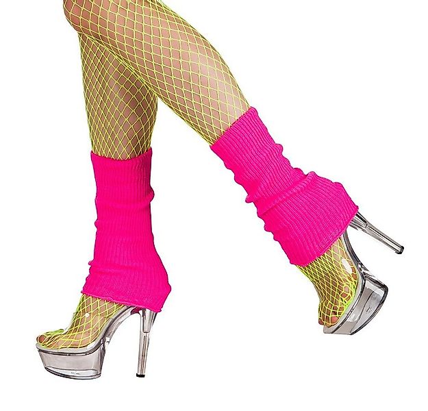 Boland Kostüm Retro-Beinstulpen neon-pink - Fasching Karneval, Für warme Kn günstig online kaufen