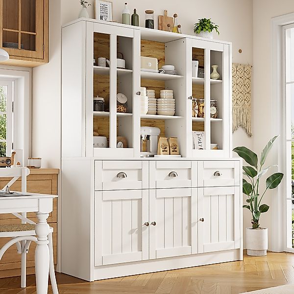 Odikalo Küchenbuffet Küchenschrank Anrichte Hochschrank Standvitrine günstig online kaufen