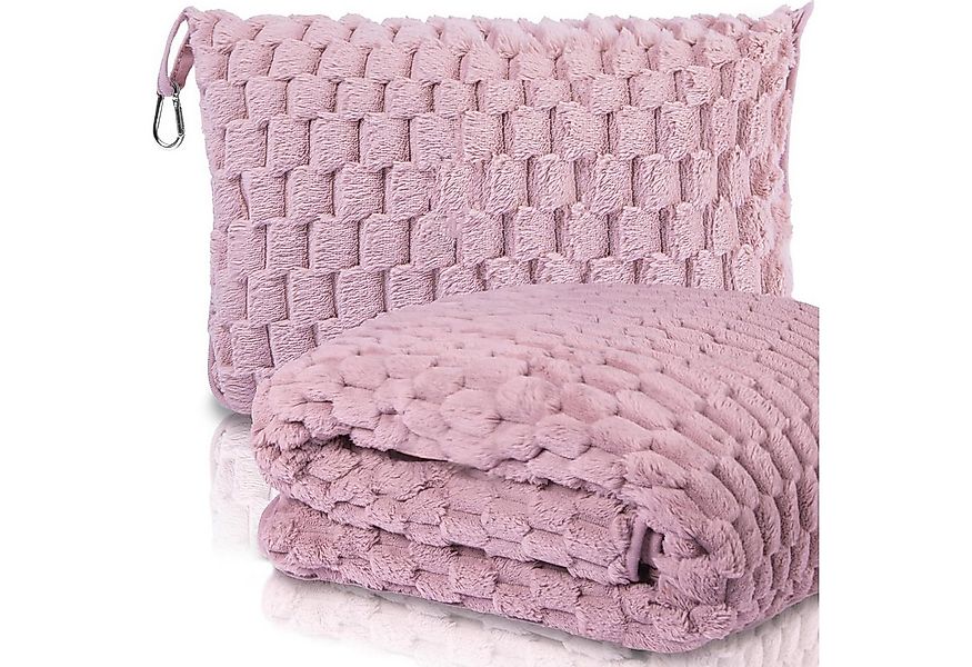 Auledio Reisekissen Packbare Reisedecke & Kissen – für Flugzeug, Auto (Erw. günstig online kaufen