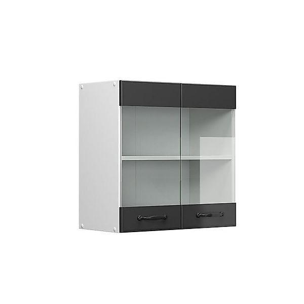 Vicco Küchenglasschrank R-Line Glashängeschrank Anthrazit Landhaus/Weiß 60 günstig online kaufen