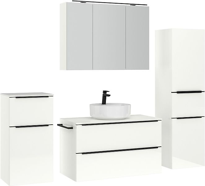 nobilia® Badmöbel-Set »Alvene«, (4 St., vormontiert, mit Soft-Close), inkl. günstig online kaufen