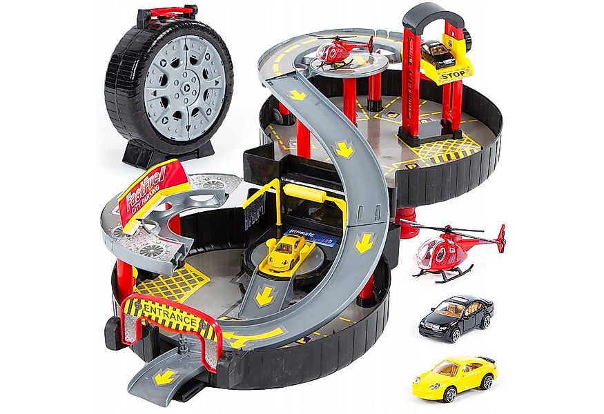 kinderplay Spiel-Parkgarage Parkgarage Spielset – Autos & Helikopter – Kind günstig online kaufen