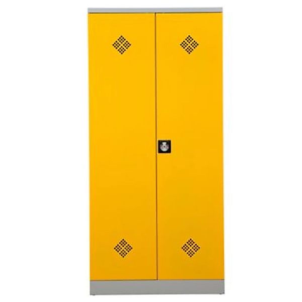 PROREGAL Gefahrstoffschrank Snake HxBxT 195 x 92 x 42 cm Grau-Rapsgel günstig online kaufen