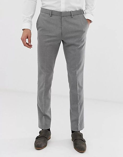 Burton Menswear – Enge Anzughose in Hellgrau günstig online kaufen