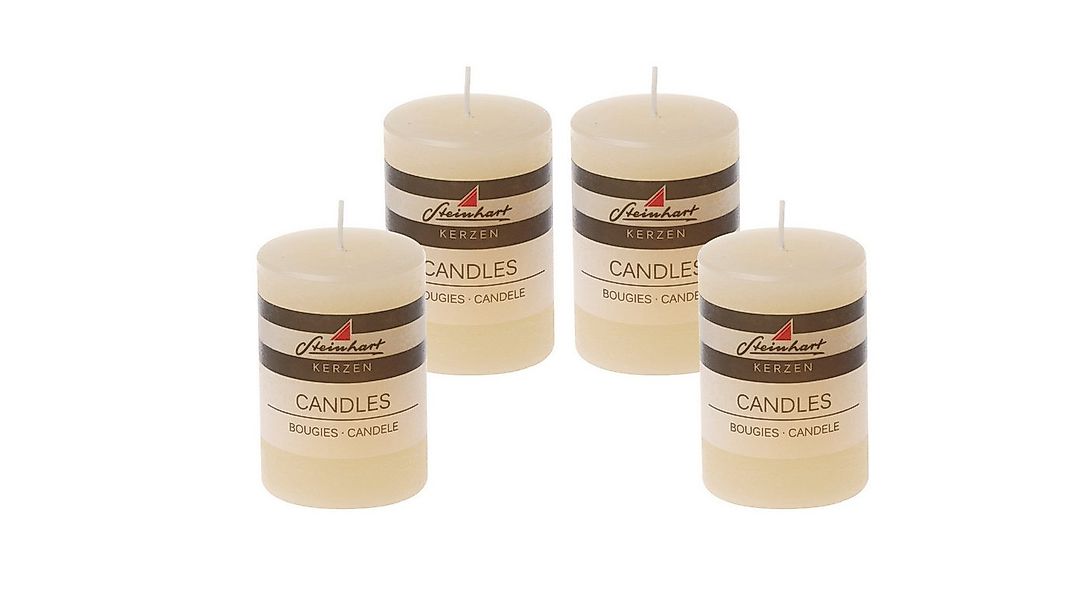 Steinhart Kerzen Adventskerze 4er Set Adventskranzkerzen "Raureif" Creme 80 günstig online kaufen