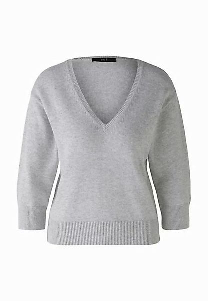 Oui V-Ausschnitt-Pullover Pullover mit Baumwolle und Viskose günstig online kaufen