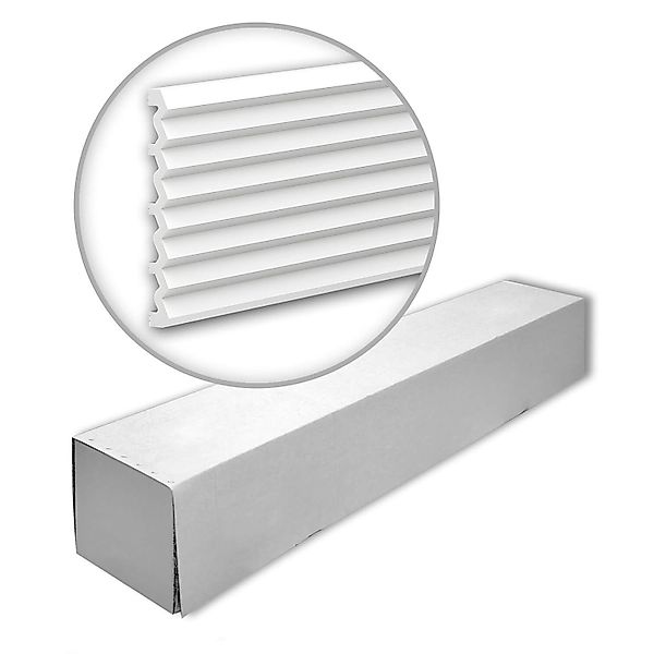 PROFHOME 659803-Box 3D Wandpaneele 1 Karton Set mit 3 Paneelen 6 m Weiß günstig online kaufen