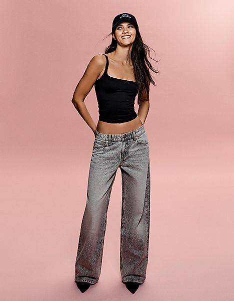 Bershka Boyfriend-Jeans Damen 34 Grau günstig online kaufen