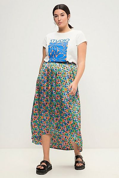 Studio Untold Schlupfrock Midirock A-Line Color Flowerprint Elastikbund günstig online kaufen